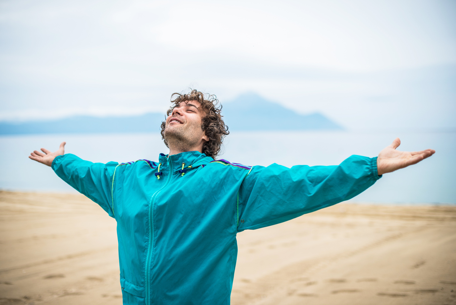 Deep breathing after outdoor training